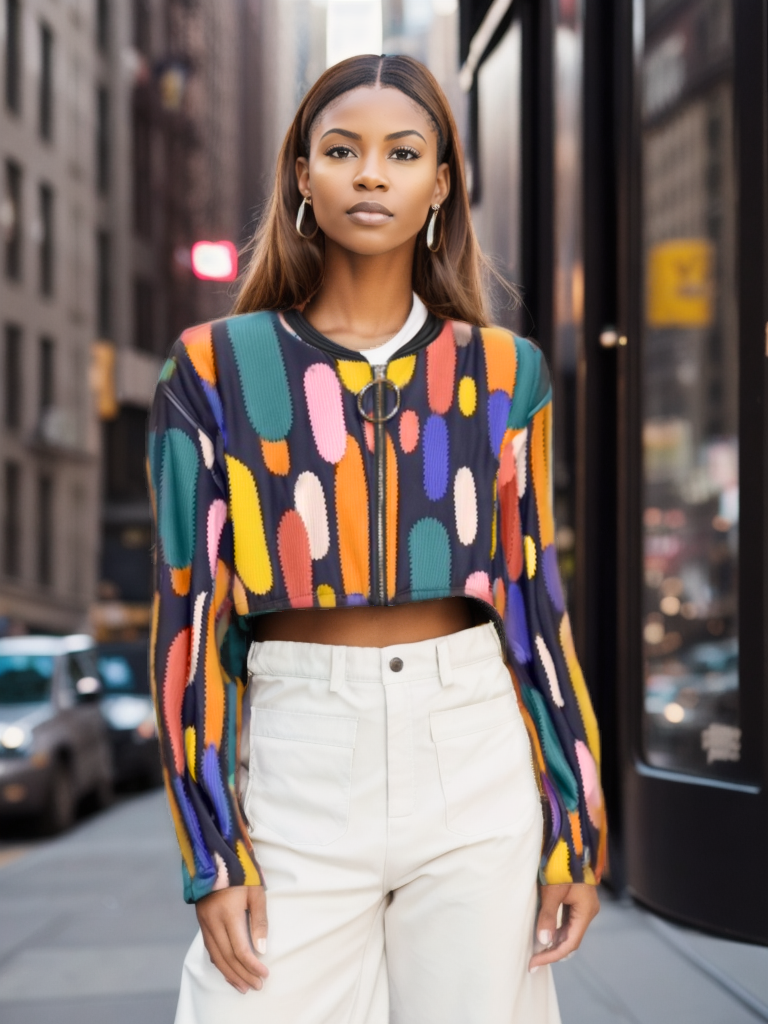 Oregano Cropped Bomber jacket